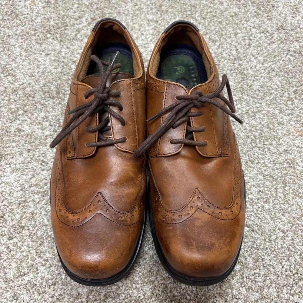 Florsheim Work Loedin Steel Toe Wingtip Oxford Shoes Mens 10.5 D Brown FS2023
